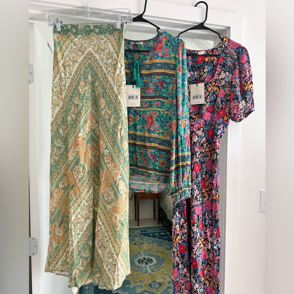 Spell & The Gypsy Collective Madame Peacock Maxi Skirt BNWT Size XS